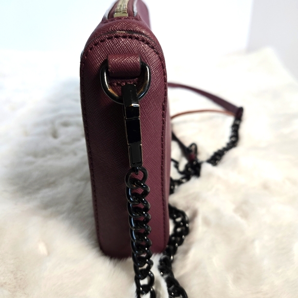 Rebecca Minkkoff Avery Leather Crossbody Bag in Merlot with Black Hardware - Picture 8 of 14